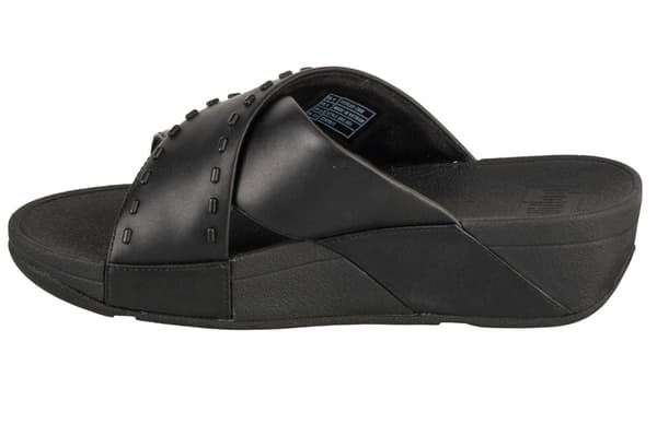 FitFlop Lulu Rubber-Stud GB2-001, Kvinde, Slides, sort