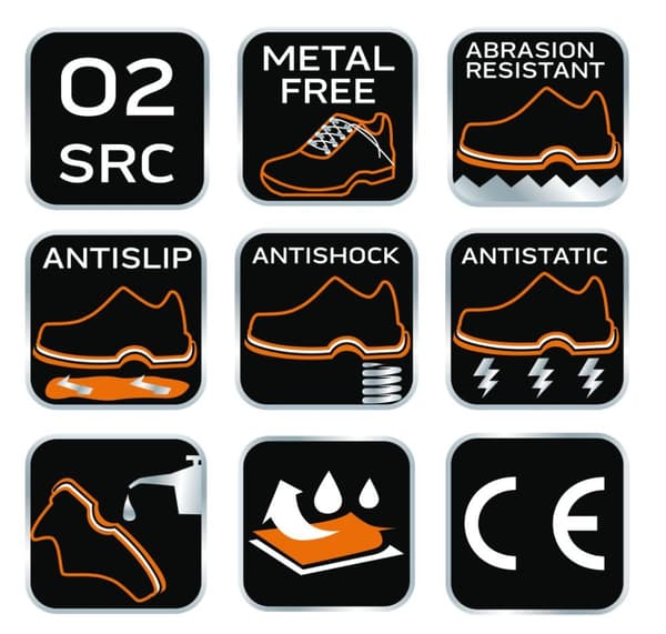 O2 SRC professionelle sko, Nubuck, størrelse 40