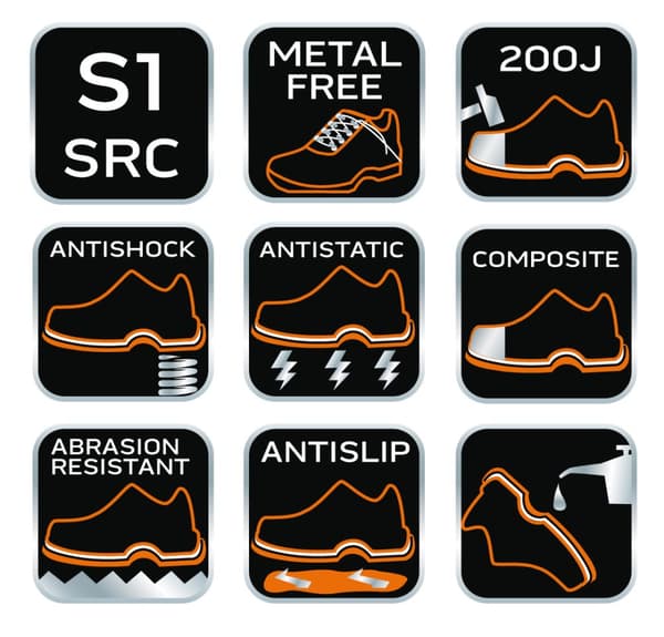 Arbetssandaler i läder, S1 SRC, storlek 39
