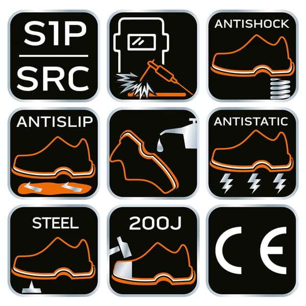 Svetsstövlar S1P SRC, läder, storlek 42