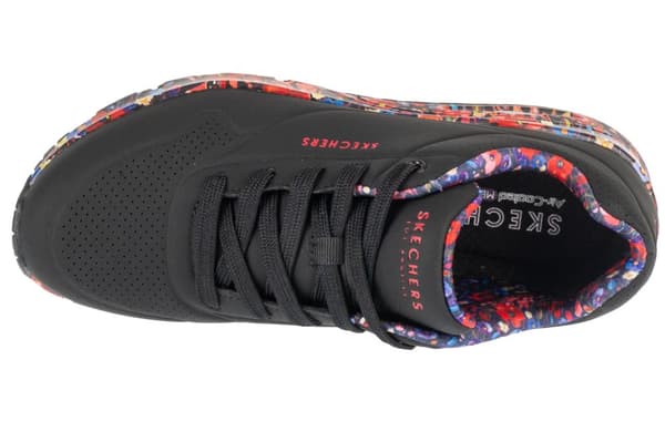 Skechers Uno - Majestic Garden 155583-BKMT, Kvinna, Sneakers, svart
