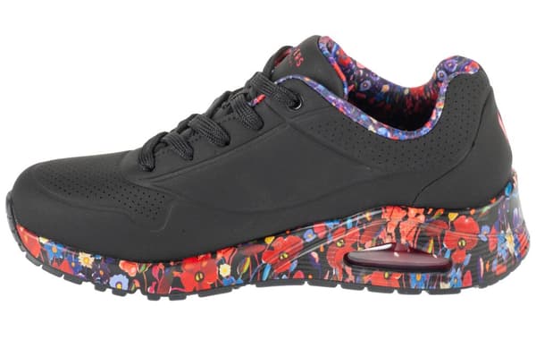 Skechers Uno - Majestic Garden 155583-BKMT, Kvinna, Sneakers, svart