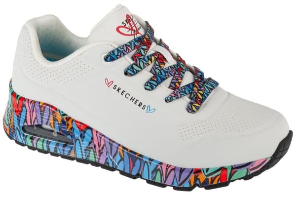 Skechers Uno - Ravaged Love 177918-WMLT, Kvinde, Sneakers, hvid