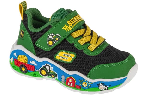 Skechers Play Scene - Barn-Squad Buddies 407065N-GNBK, för Pojke, Sneakers, grön Green 22