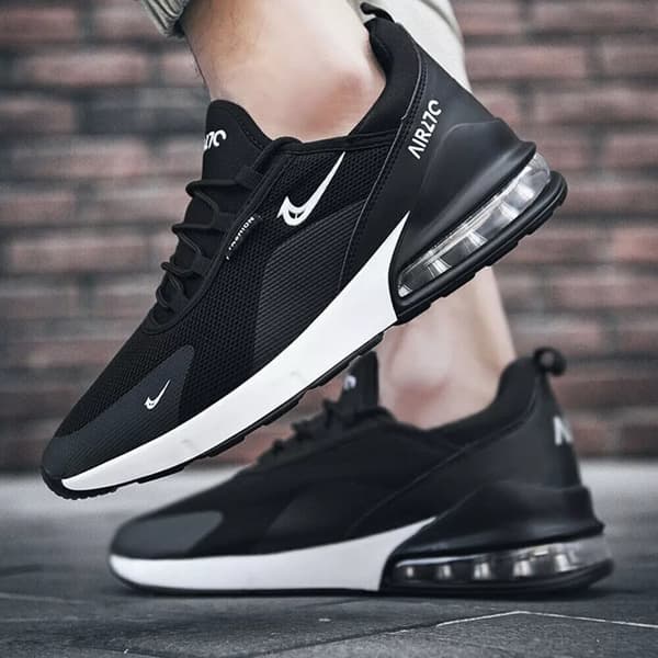Mens Womens Gym Trainers Comfy Casual Sports Athletic Running Shoes UK 11 / EUR 46 Black