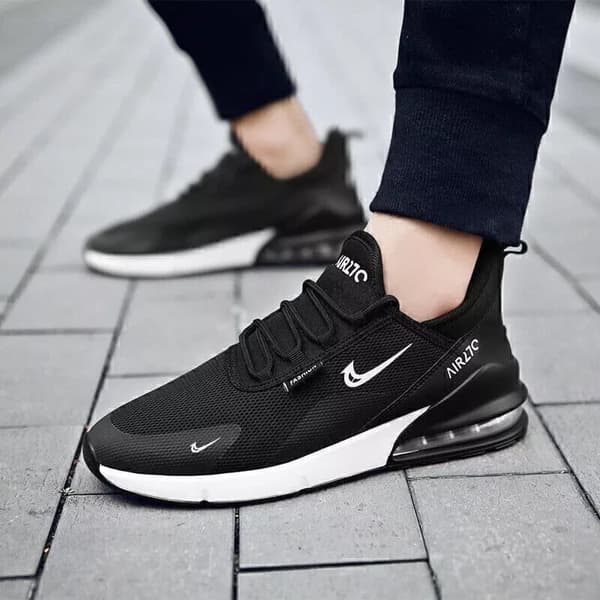 Mens Womens Gym Trainers Comfy Casual Sports Athletic Running Shoes UK 11 / EUR 46 Black