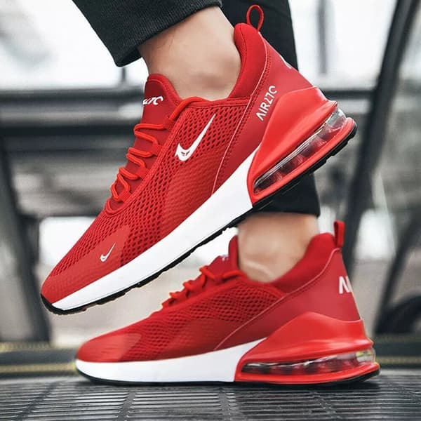 Mens Womens Gym Trainers Comfy Casual Sports Athletic Running Shoes UK 3 / EUR 36 Red