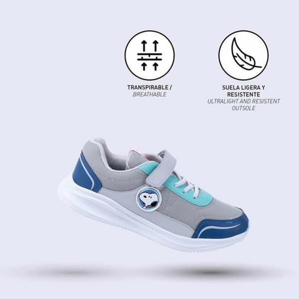 Sports Shoes for Kids Snoopy Grey