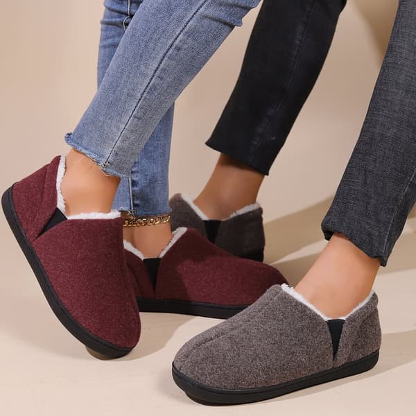 INF Herre Fleece Tøfler, Varm & Komfortabel Minneskum Hjemmesko