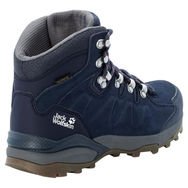 Jack Wolfskin Refugio Texapore vandringskängor för kvinnor - mörkblå/grå - 37