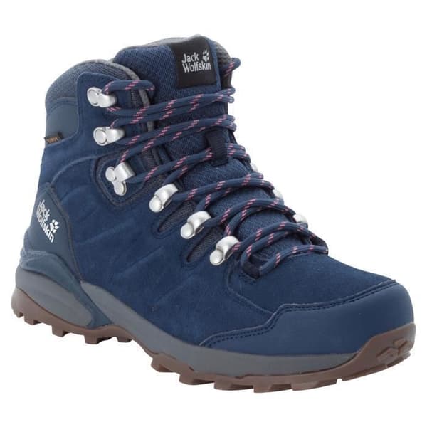 Jack Wolfskin Refugio Texapore vandringskängor för kvinnor - mörkblå/grå - 37