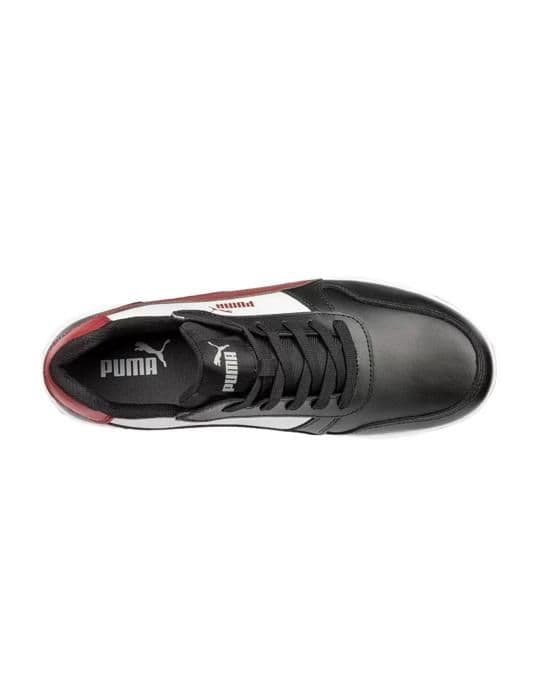 Arbetssko Frontcourt P 41 låg svart/vit/röd S3L - PUMA - 640202