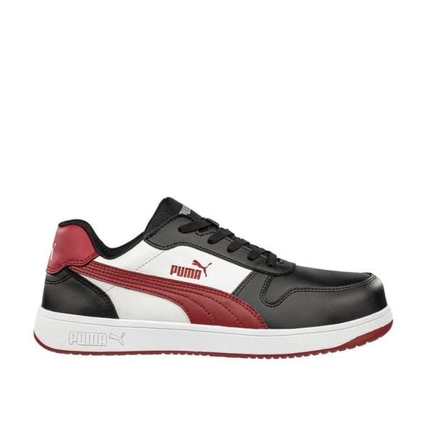 Arbetssko Frontcourt P 41 låg svart/vit/röd S3L - PUMA - 640202
