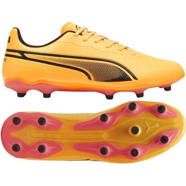 Fotbollsskor - Puma - King Match 10757005 - Orange - Formgjutna - Andningsbara