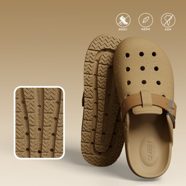 INF Bekväma och snygga Clog-sandaler kaffeD