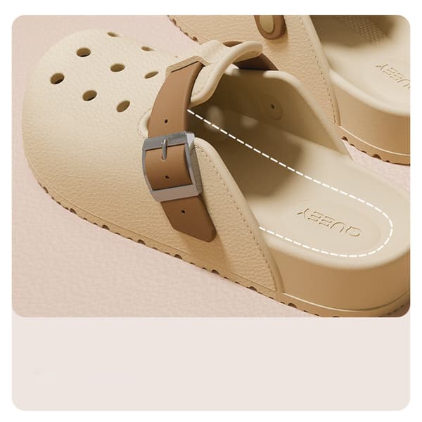 INF Komfortable og stilige Clog-sandaler AprikosC