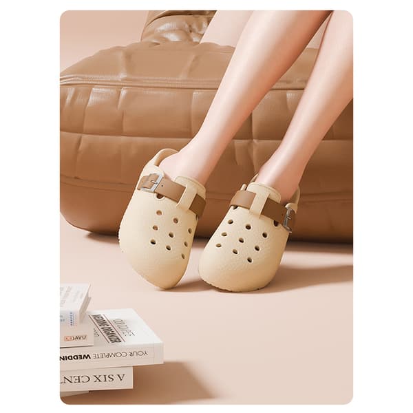 INF Komfortable og stilige Clog-sandaler AprikosA