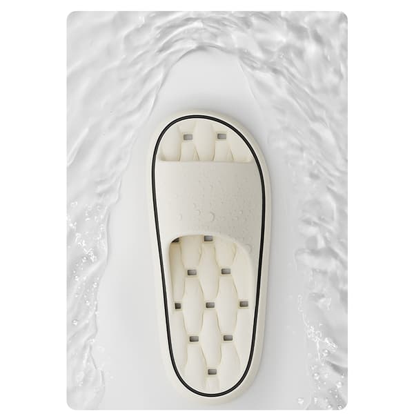 INF Bekväma Unisex Halkskydd EVA Badrums Duschtofflor Vit 37-38