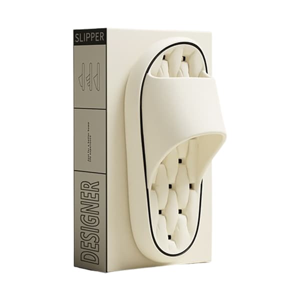 INF Bekväma Unisex Halkskydd EVA Badrums Duschtofflor Vit 37-38
