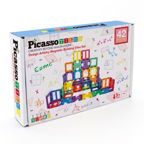 PicassoTiles CREATIVITY BEYOND IMAGINATION - 3-D Designer Artistry Kit Magnetic Building Tiles - byggsats