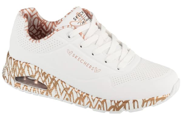 Skechers Uno-Loving Love 155506-WTRG, Kvinde, Sneakers, hvid
