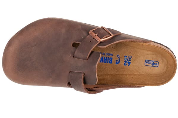 Birkenstock Boston SFB LEOI 159711, Unisex, Tofflor, brun
