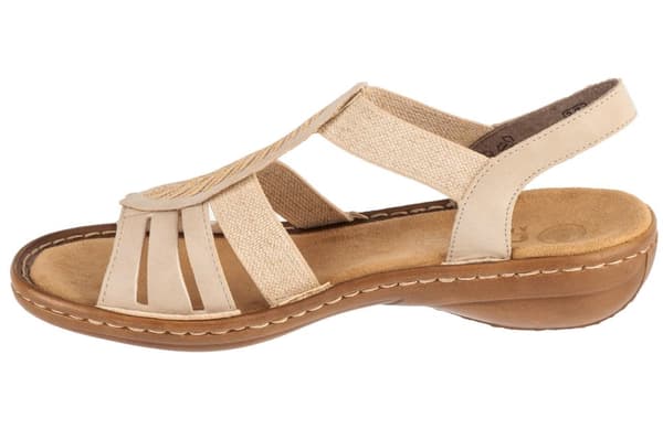 Rieker Sandals 608C0-62, Kvinna, Sandaler, beige