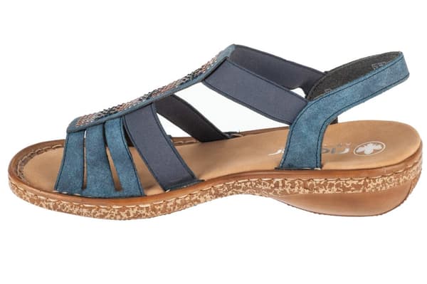 Rieker Sandals 628G7-14, Kvinna, Sandaler, blå