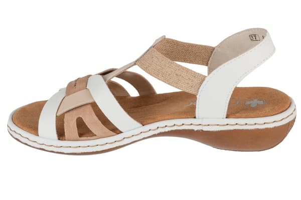 Rieker Sandals 65918-81, Kvinna, Sandaler, vit
