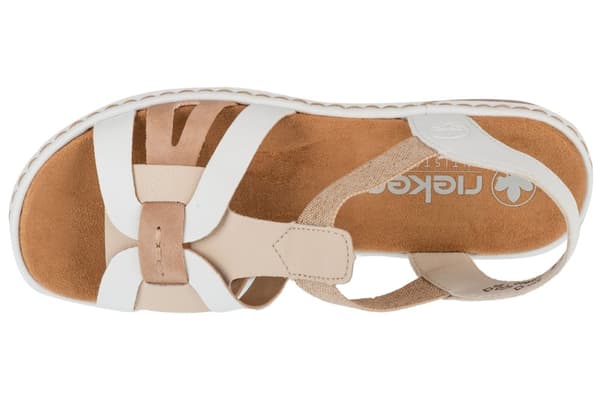 Rieker Sandals 65918-81, Kvinna, Sandaler, vit