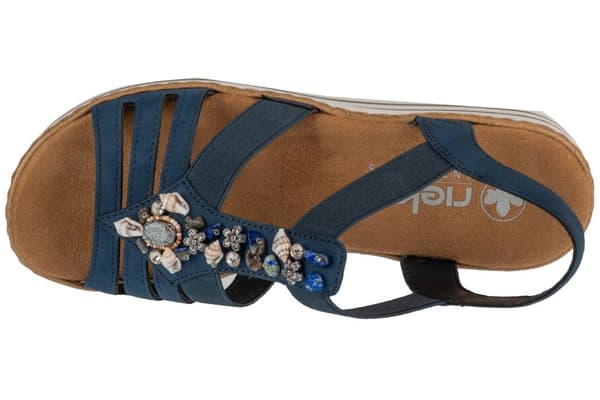 Rieker Sandals V0649-14, Kvinna, Sandaler, marinblå