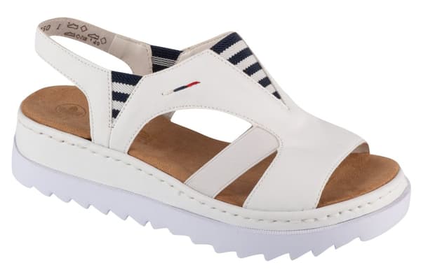 Rieker Sandals V44Y5-80, Kvinna, Sandaler, vit