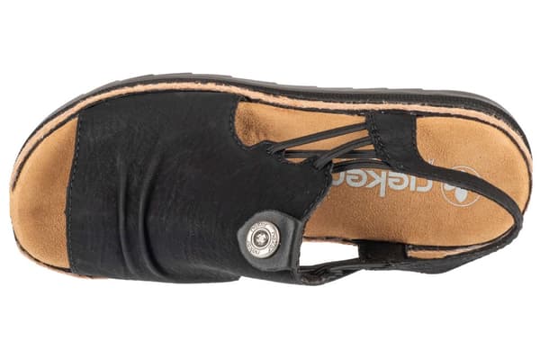 Rieker Sandals V7972-00, Kvinna, Sandaler, svart
