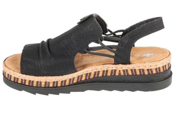 Rieker Sandals V7972-00, Kvinna, Sandaler, svart