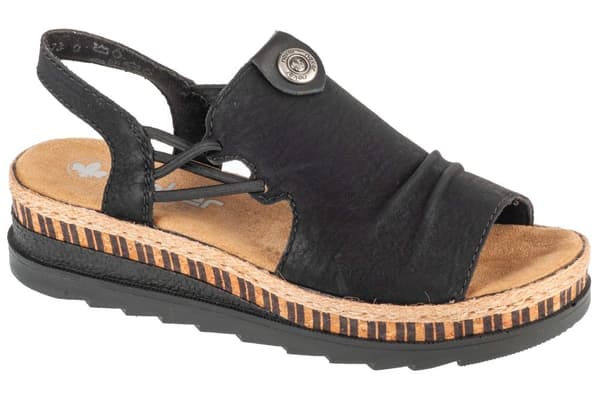 Rieker Sandals V7972-00, Kvinna, Sandaler, svart