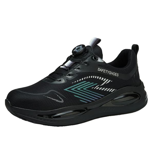Mode Herresneakers, Åndbart Mesh Overdel, Holdbar TPU Ydersål,42, Sort