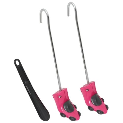 Stövelsträckare med skohorn rosa EU 34-40 plast