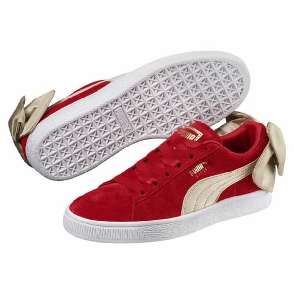 Kvinde Casual Sneakers Puma Sportswear Suede Bow Varsity Rød - 36