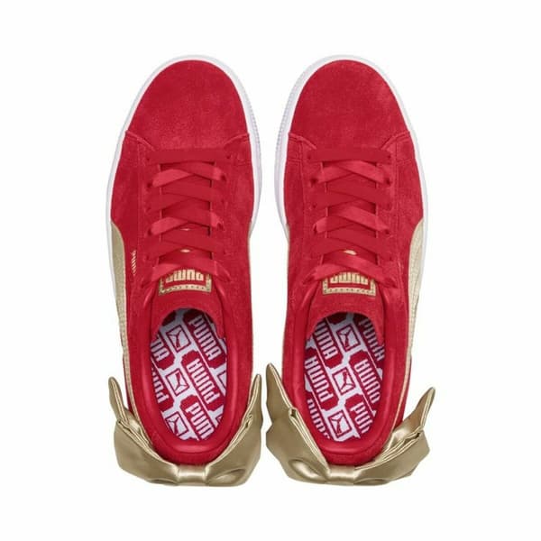 Kvinde Casual Sneakers Puma Sportswear Suede Bow Varsity Rød - 36