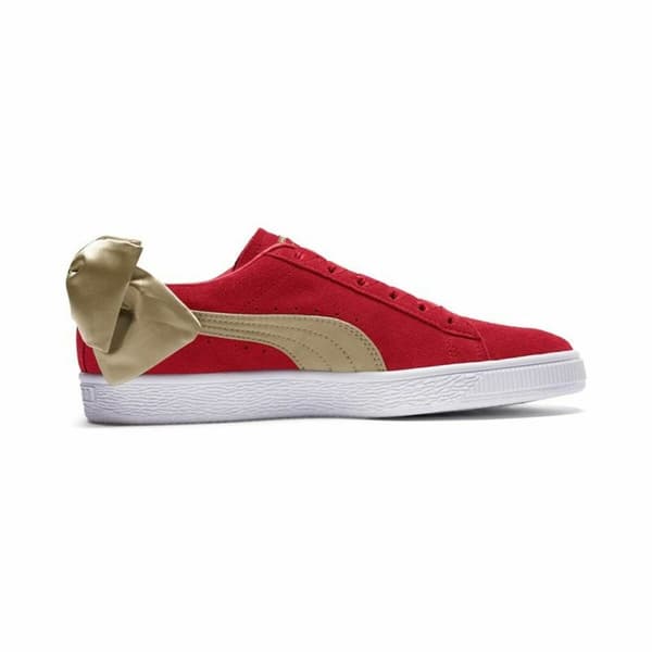 Kvinde Casual Sneakers Puma Sportswear Suede Bow Varsity Rød - 36