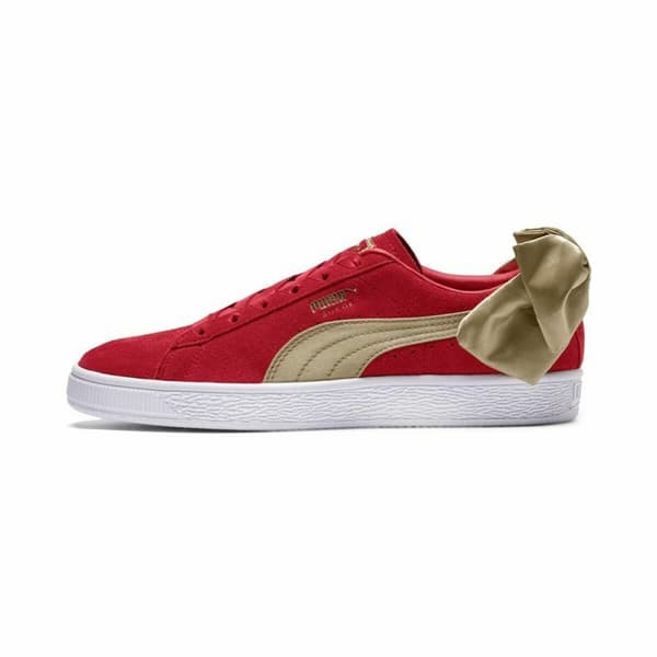 Kvinde Casual Sneakers Puma Sportswear Suede Bow Varsity Rød - 36