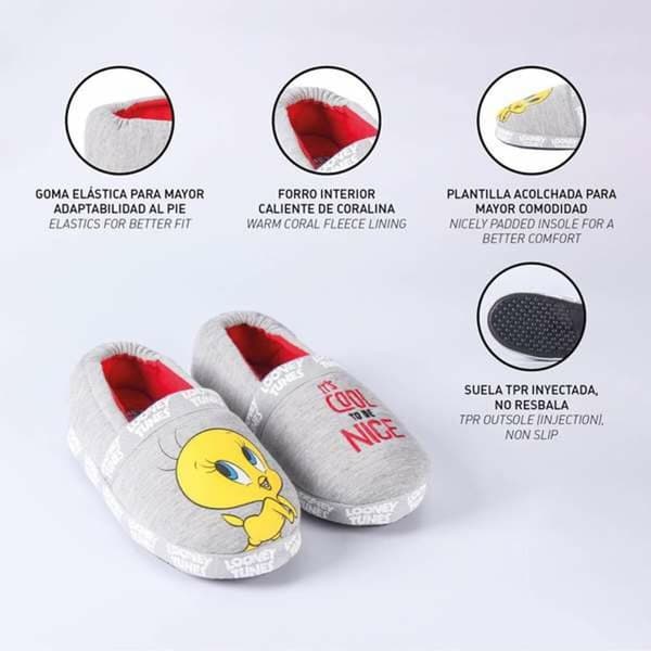 House Slippers Looney Tunes Light grey 30-31