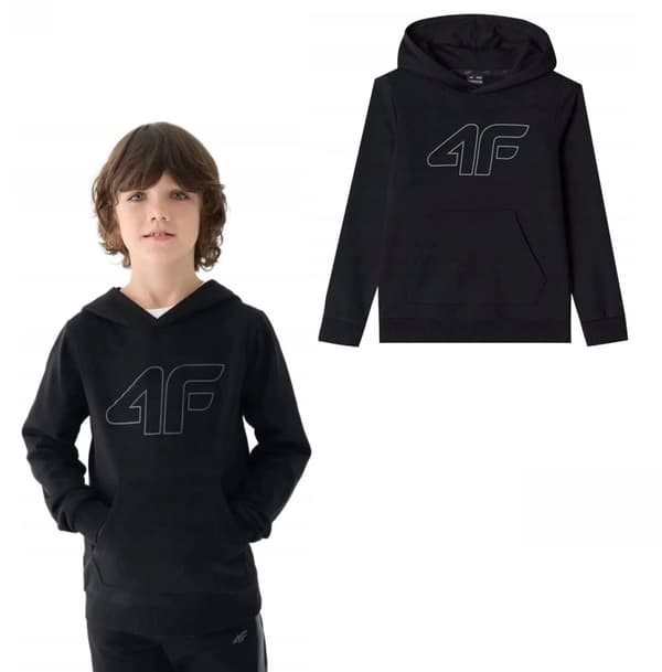 SPORTSHWEATSHIRT MED HÆTTETRØJE TIL DRENGE 4F M1292