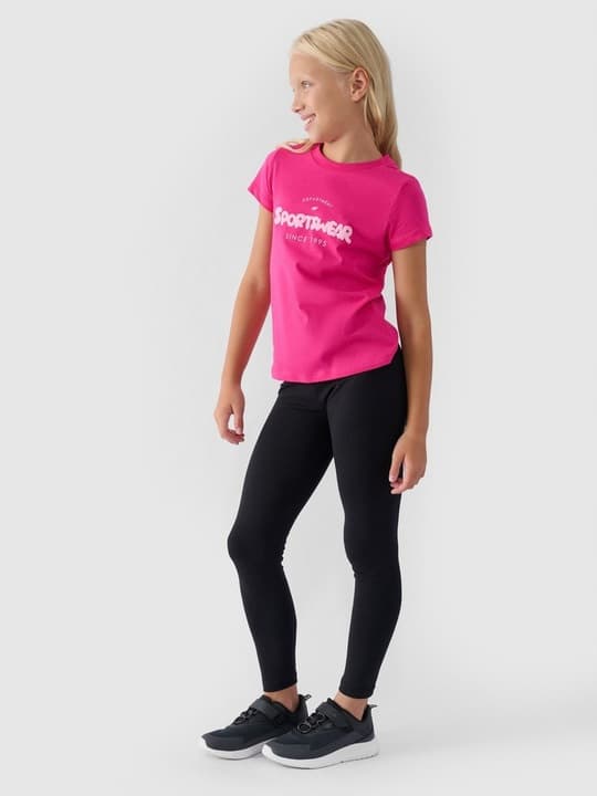 Legginsit tytöille F239 4F lasten puuvillaiset urheilulegginsit koko 164