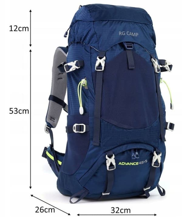 RG CAMP ADVANCE 45+5L TERRÆKSAK TIL BERGTREKKING MED STEL