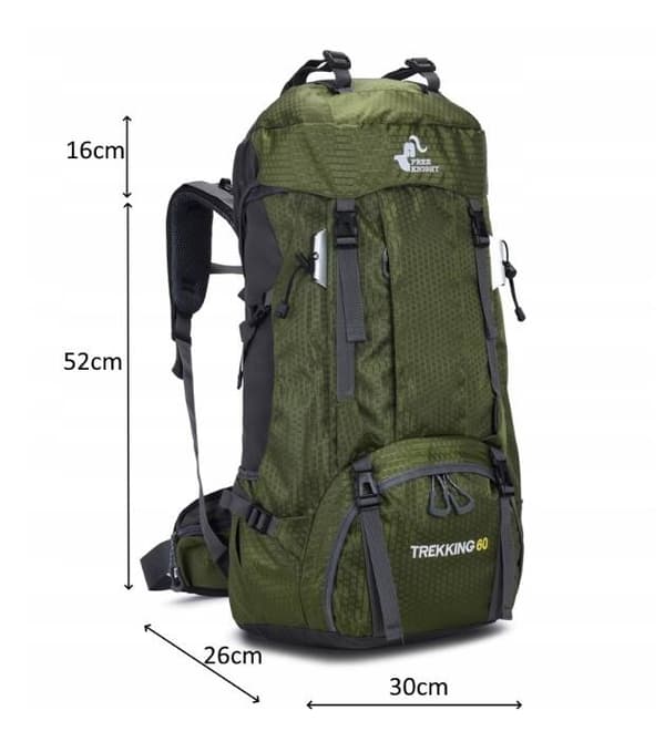FREE KNIGHT RG CAMP 50L + 10L TURISTRYGSÆK