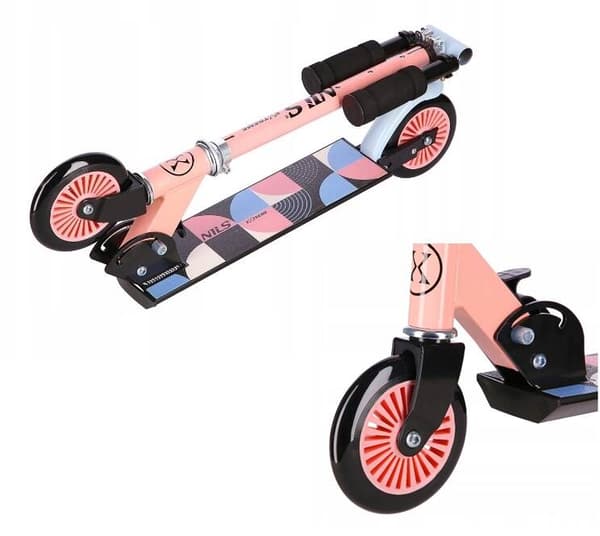 Sammenklappelig løbehjul til børn Nils Extreme HD026 Pink-Blå