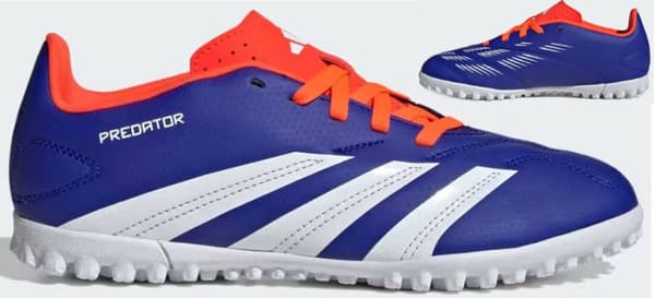 Fodboldstøvler med græsflette til Orlik Adidas Predator Club TF Jr. ID3428
