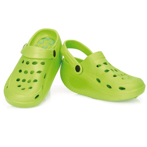 Gröna krokodilflip-flops