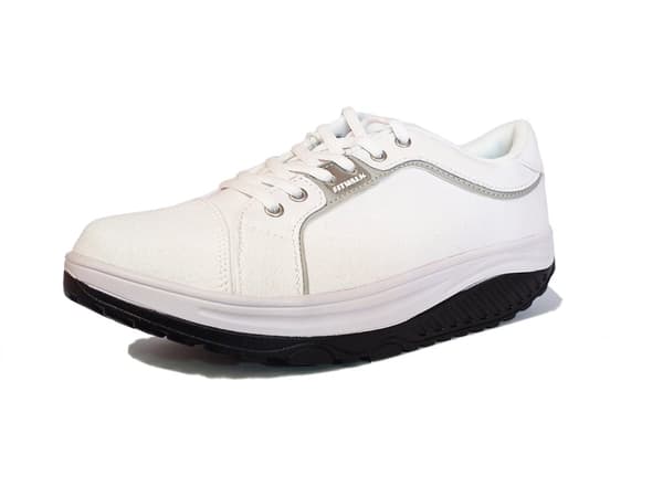 Fit Walk sneakers med rockersula, vita, 42